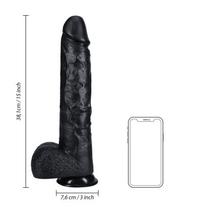 Extra Large Straight with Balls 15 / 38 cm - Black