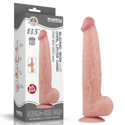 13.5\'\' King Sized Sliding Skin Dual Layer Dong