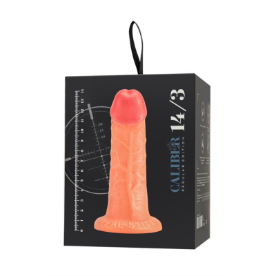 Realistic dildo Caliber 14/3 , PVC, flesh, length 14cm, diameter 3cm