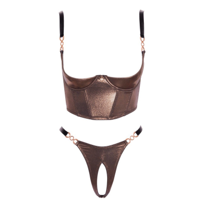 Shelf Bra Set brownish L