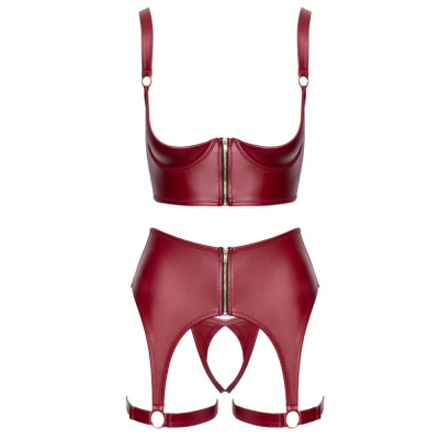 Shelf Bra Set red 80B/M