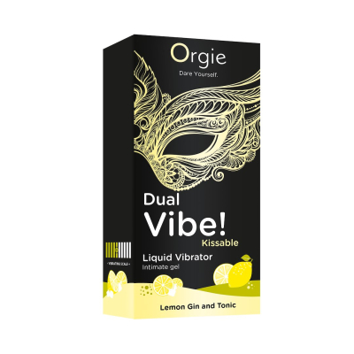 Orgie Dual Vibe! Lemon Gin And Tonic Kissable Arousal Intimate Gel