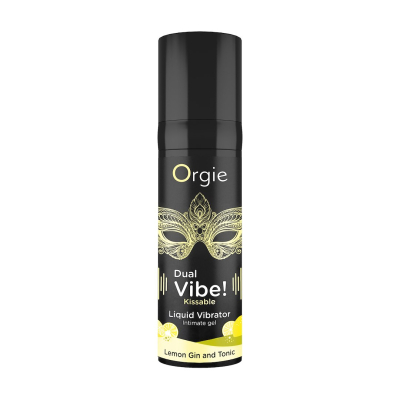 Orgie Dual Vibe! Lemon Gin And Tonic Kissable Arousal Intimate Gel