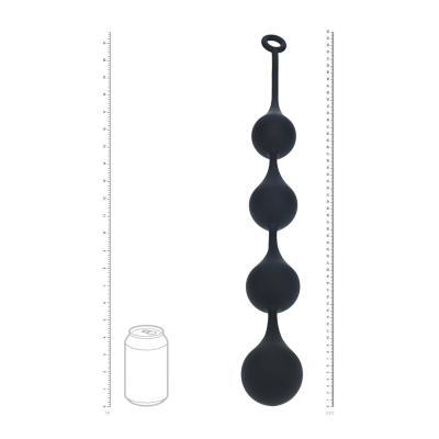 Silicone Waterdrop Anal Balls - XXL - 60mm - Black