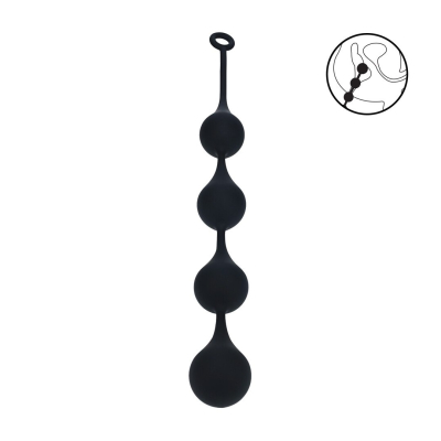 Silicone Waterdrop Anal Balls - XXL - 60mm - Black