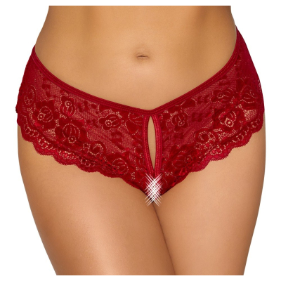 Crotchless panty red M