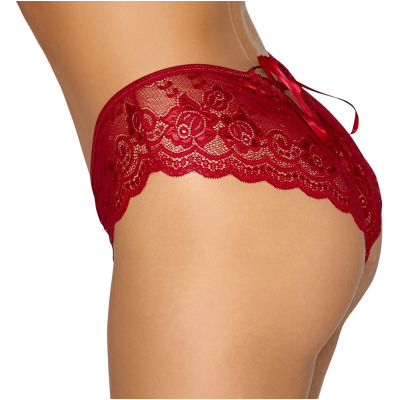 Crotchless panty red M