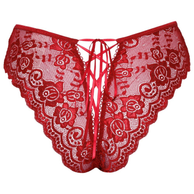 Crotchless panty red M