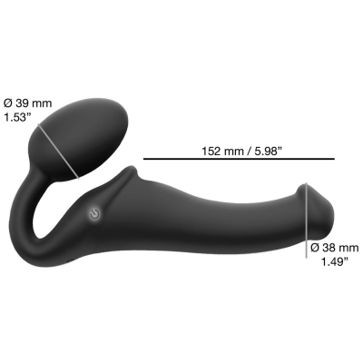Vibrating Strap-On M Black