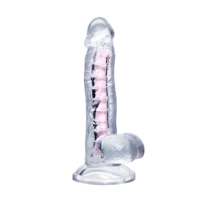 Flexible dildo A-Toys Paret, transparent, 18 cm