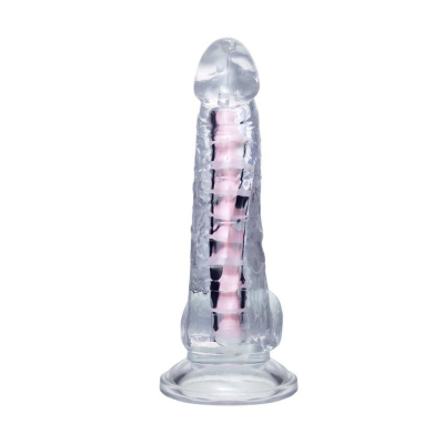 Flexible dildo A-Toys Paret, transparent, 18 cm