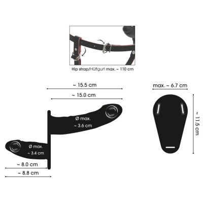 RC Vibrating Double Strap-On
