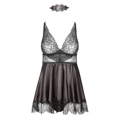 Eve chemise with mask black