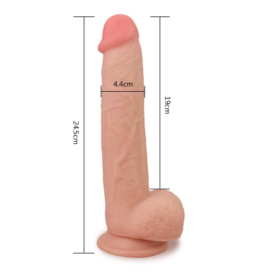 Realistyczne dildo z ruchomą skórą 24,5cm