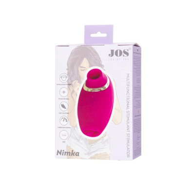 JOS Multifunctional stimulator of erogenous zones Nimka, silicone, pink, 9 cm