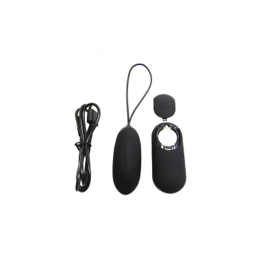 BLACK RECHARGEABLE VIBRATING EGG G3