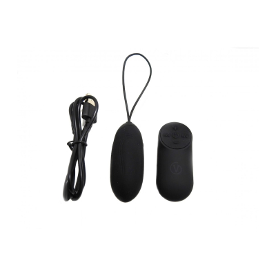BLACK RECHARGEABLE VIBRATING EGG G3