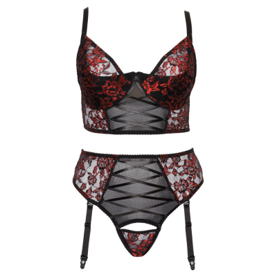 Bra Set black/red 95D/2XL