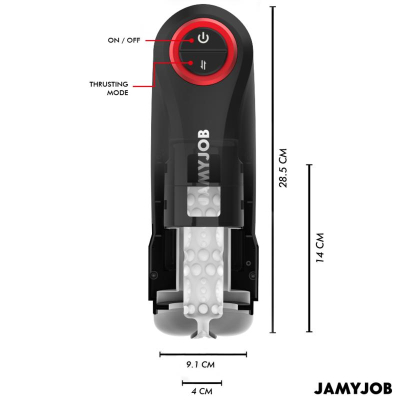 JAMYJOB - GRAVITY AUTOMATIC VAGINA MASTURBATOR 5 THRUSTING MODES AND SOUND EFFECT