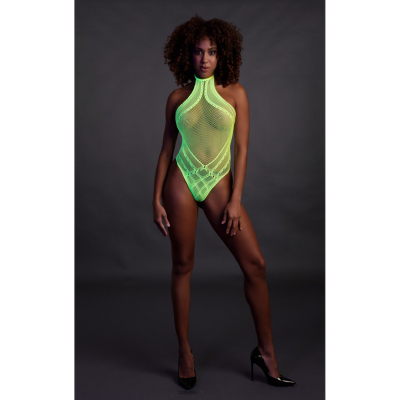 Body with Halter Neck - One Size - Neon Green