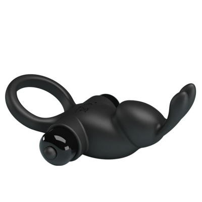 Pretty Love Vibro Penis Ring Rabbit I Black