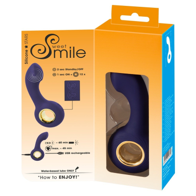 Korek analny z wibracjami do stymulacji punktu G oraz P 13,7cm Sweet Smile