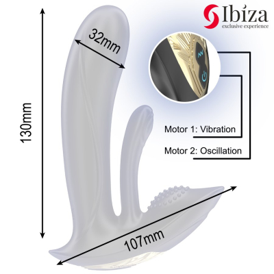 IBIZA - WEARABLE VIBRATOR WITH G-SPOT AND CLITORIS STIMULATION WITH REMOTE CONTROL