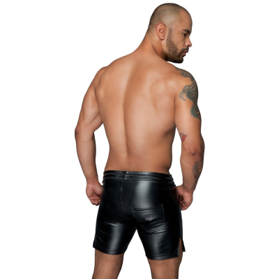 Powerwetlook shorts in comfortable length M Noir Handmade