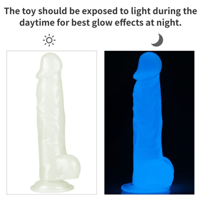 Dildo z przyssawką świecące w ciemności 21,5 cm Lovetoy