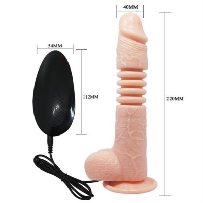 Thunder Up Suction Base Vibrating Dildo Flesh