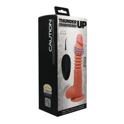 Thunder Up Suction Base Vibrating Dildo Flesh