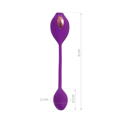 JOS Vacuum clitoris stimulator Ginny, silicone, purple, 31 cm