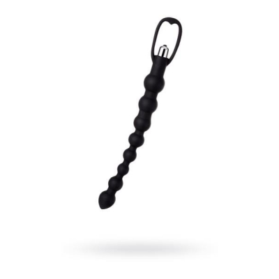 A-TOYS, Anal Vibration Chain, Silicone, Black, 34 cm