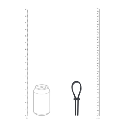 Wide Adjustable Silicone Lasso Cockring - 5mm - Black