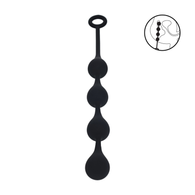 Waterdrop Silicone Anal Balls -M - 30mm - Black
