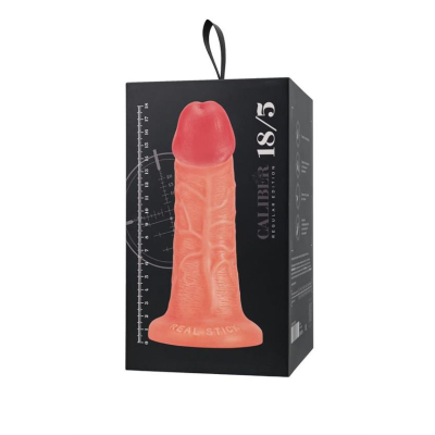 Realistic dildo Caliber 18/5 , PVC, flesh, length 18cm, diameter 5cm