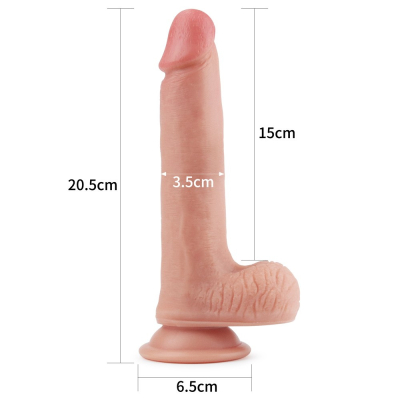 Realistyczne Dildo silikonowe z przyssawką Dwuwarstwowy silikon 20,5cm Lovetoy