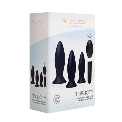 S Pleasures Premium Triplicity Plugs Kit Black