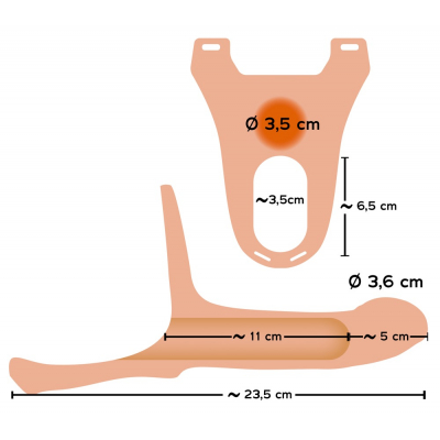 Silikonowy Strap-on Przedłużka penisa z wibracjami + 5cm