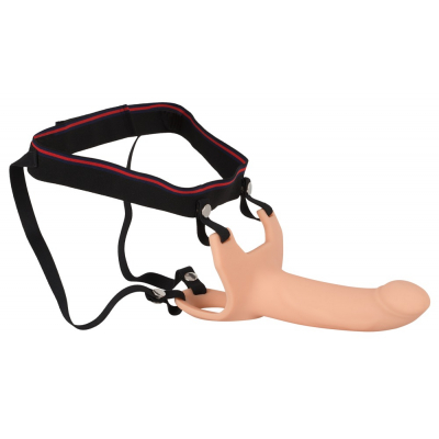 Silikonowy Strap-on Przedłużka penisa z wibracjami 19cm