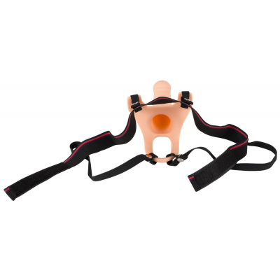 Silikonowy Strap-on Przedłużka penisa z wibracjami 19cm