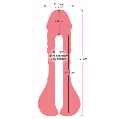 2 w 1 Przedłużka i masturbator w jednym 21cm