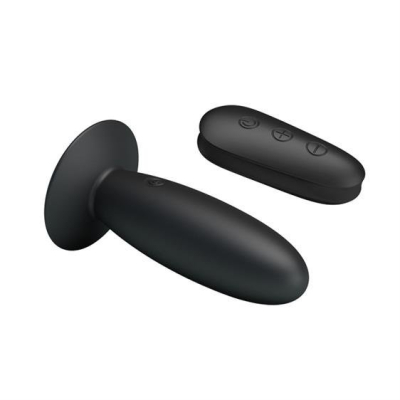 MR Play super-smooth vibrating butt plug Black