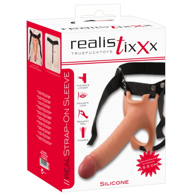 Nakładka Strap-on Realistixxx z otworem na jądra