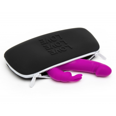 Torebka na akcesoria średnia czarna silikonowa