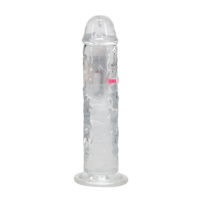 LED Vibrating Straight Cock - 8 / 20 cm - Transparent