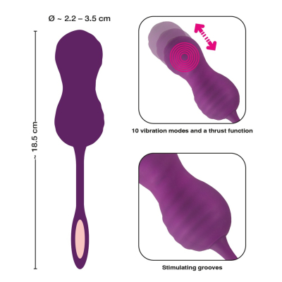 Jajeczko zdalnie sterowane z funkcją pchnięcia 18,5cm