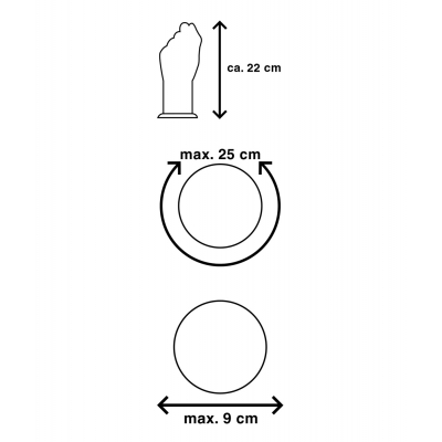 Korek w kształcie pięści Głęboka penetracja 22cm