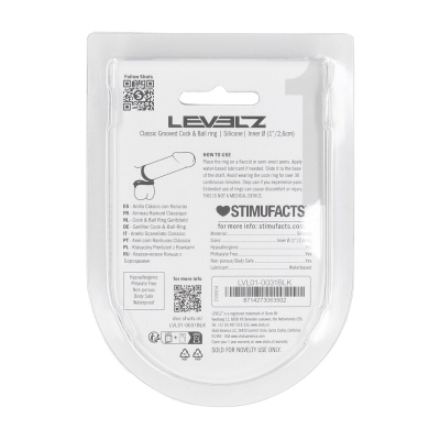 Classic Grooved Silicone Cock and Ball Ring - Black