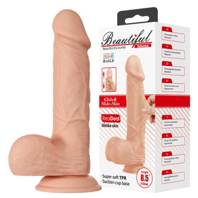 Realistyczne Dildo z przyssawką Beautiful Encounter Bahamut 21,8cm LyBaile